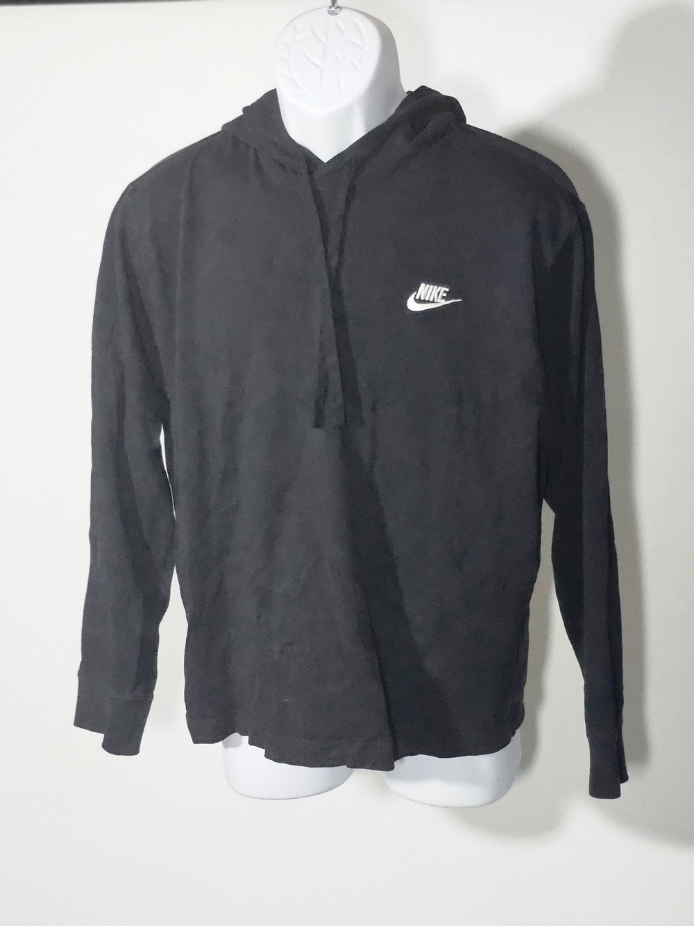 Nike Black Hooded Pullover with White Logo